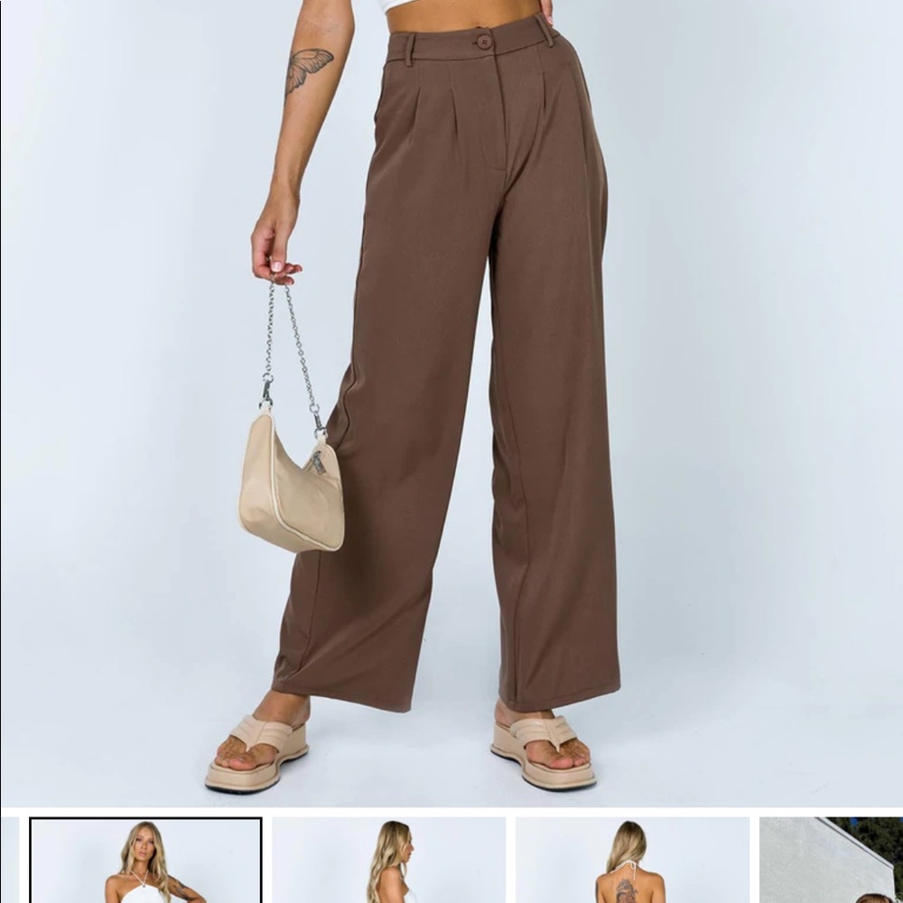 Princess Polly Archer Pant in Brown